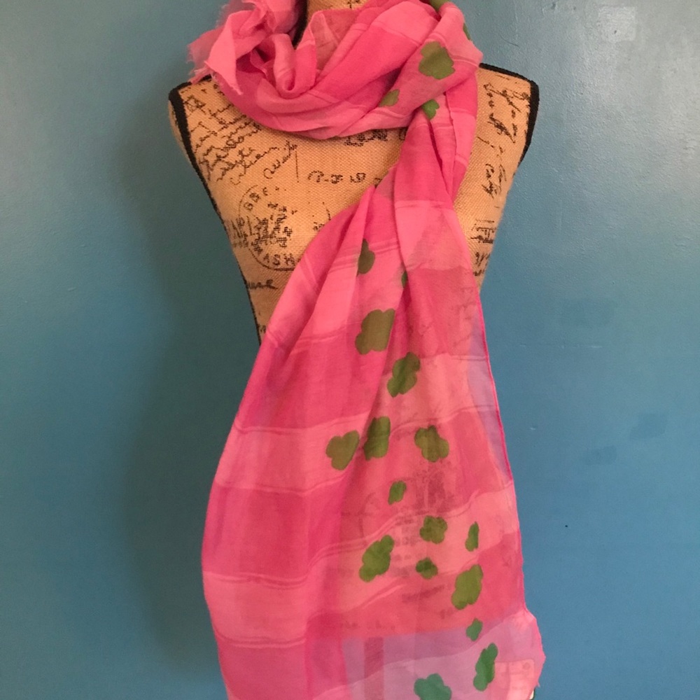 Girl Scouts pink and green scarf NWT